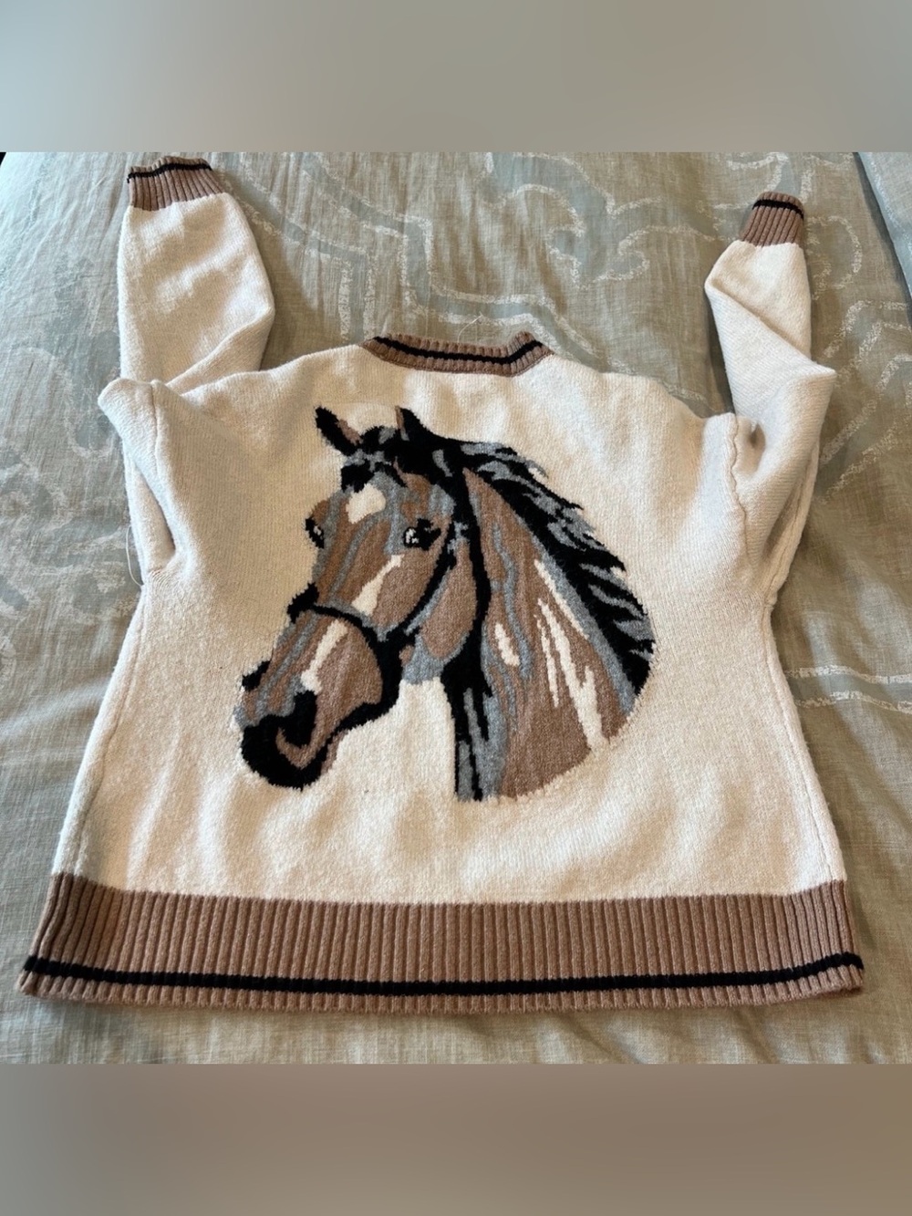 Horse cardigan sweater by NIKKA Size M